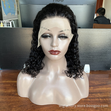 China Vendor wholesale virgin hd lace water wave wig, hd lace frontal wig human hair, hd frontal lace wigs